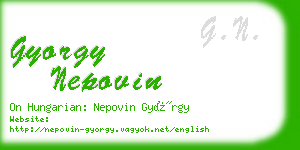 gyorgy nepovin business card